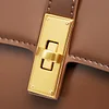 Classic Plain Color Leather Women's Shoulder Bag