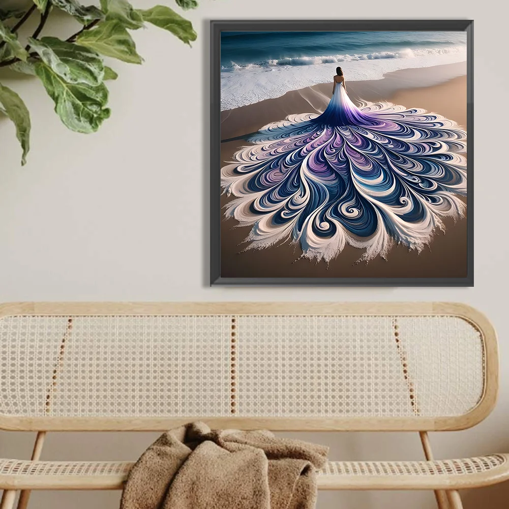 Diamond Painting - Full Round Drill - Gorgeous Skirt Beauty(Canvas|40*40cm)