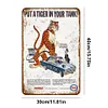 (Multi Style) esso tigre de p&eacute;trole - Panneaux en &eacute;tain m&eacute;tallique(30*40cm)