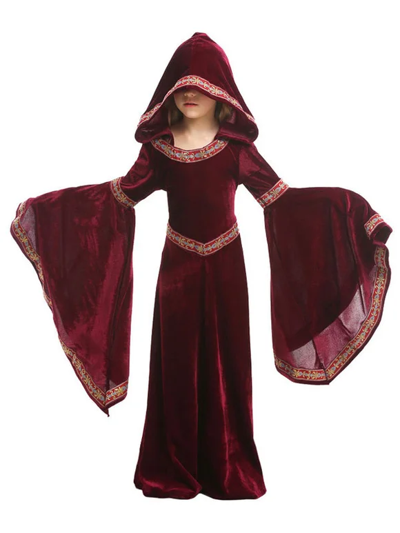 Kids Vampire Velour Cosplay Carnival Costumes Novameme