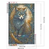 (40*60cm)Black Wolf - Full Round Drill Diamond Painting