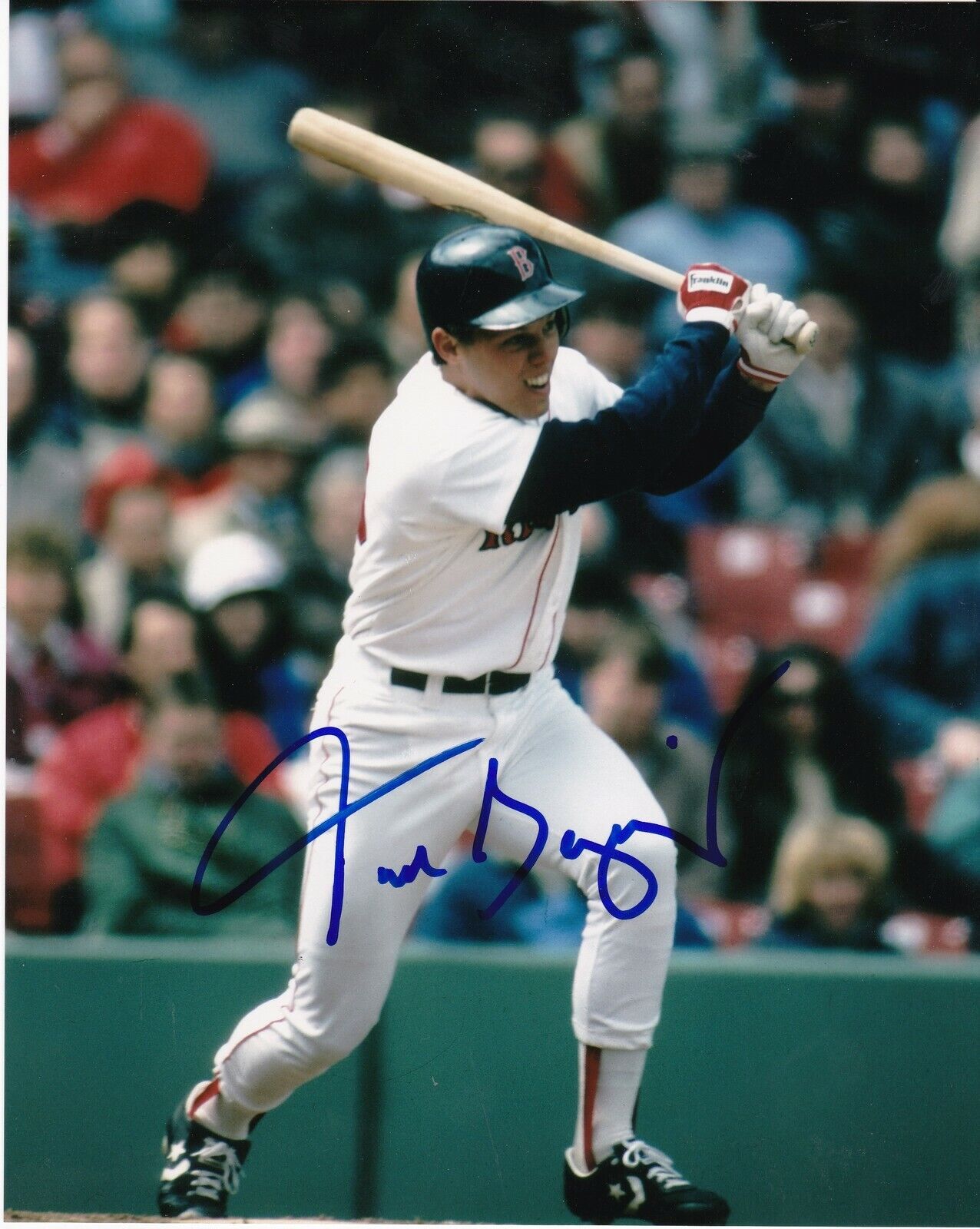 TODD BENZINGER BOSTON RED SOX ACTION SIGNED 8x10