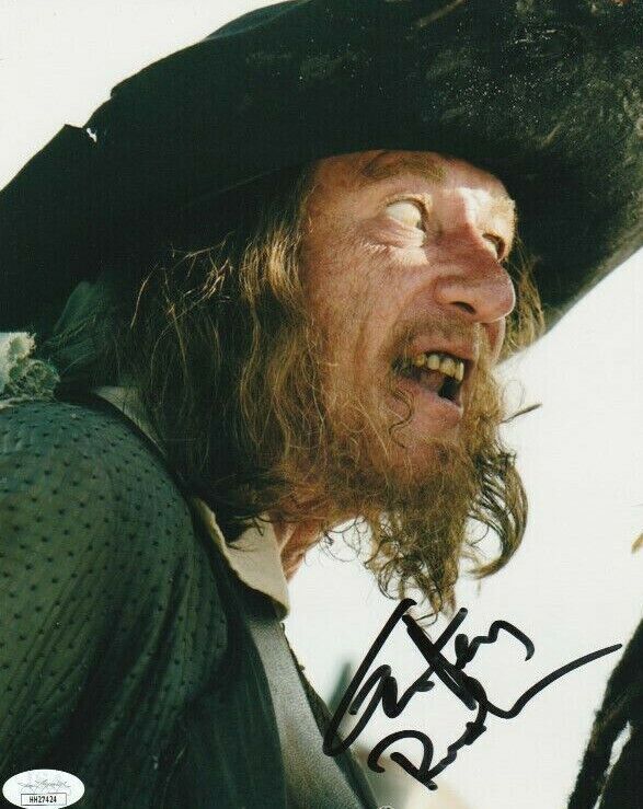 GEOFFREY RUSH SIGNED PIRATES OF THE CARIBBEAN 8x10 Photo Poster painting! JSA COA EXACT PROOF