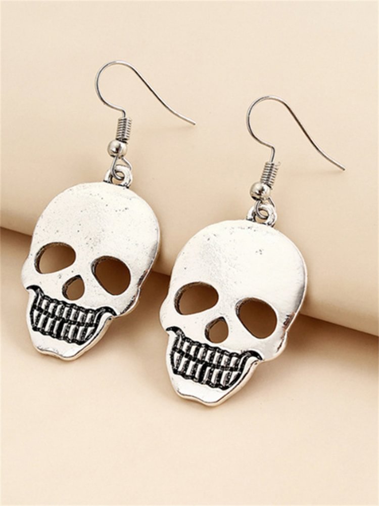Halloween & Day Of The Dead Skull Dangle Earrings
