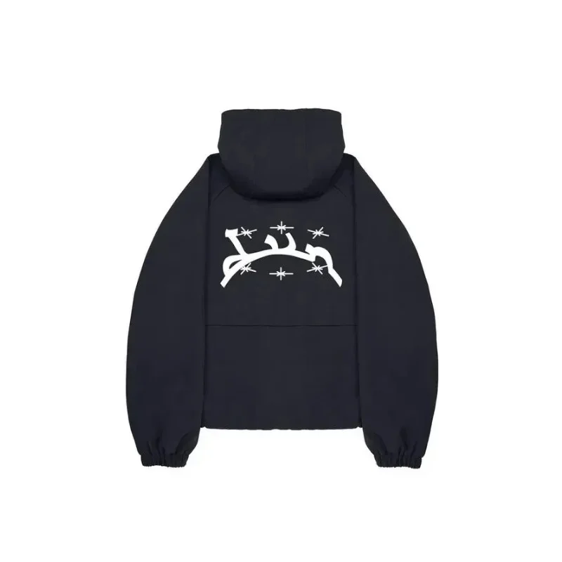 Aonga Rock Hip Hop Retro Embroidery Oversized Hoodie Sweatshirt Zipper Jacket Coats Divin Vintage Washed Jacket Y2K Zipper Hoodie Mens aonga