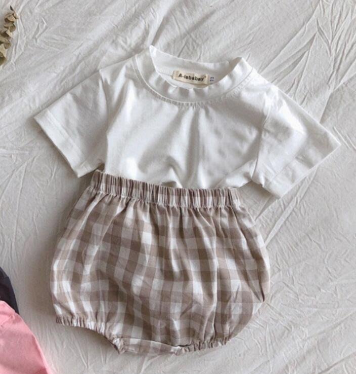 New 2020 Summer Baby Clothing Set Paid Vest Tops and Bloomers 2pcs 0-3Yrs Baby Girls Clothes