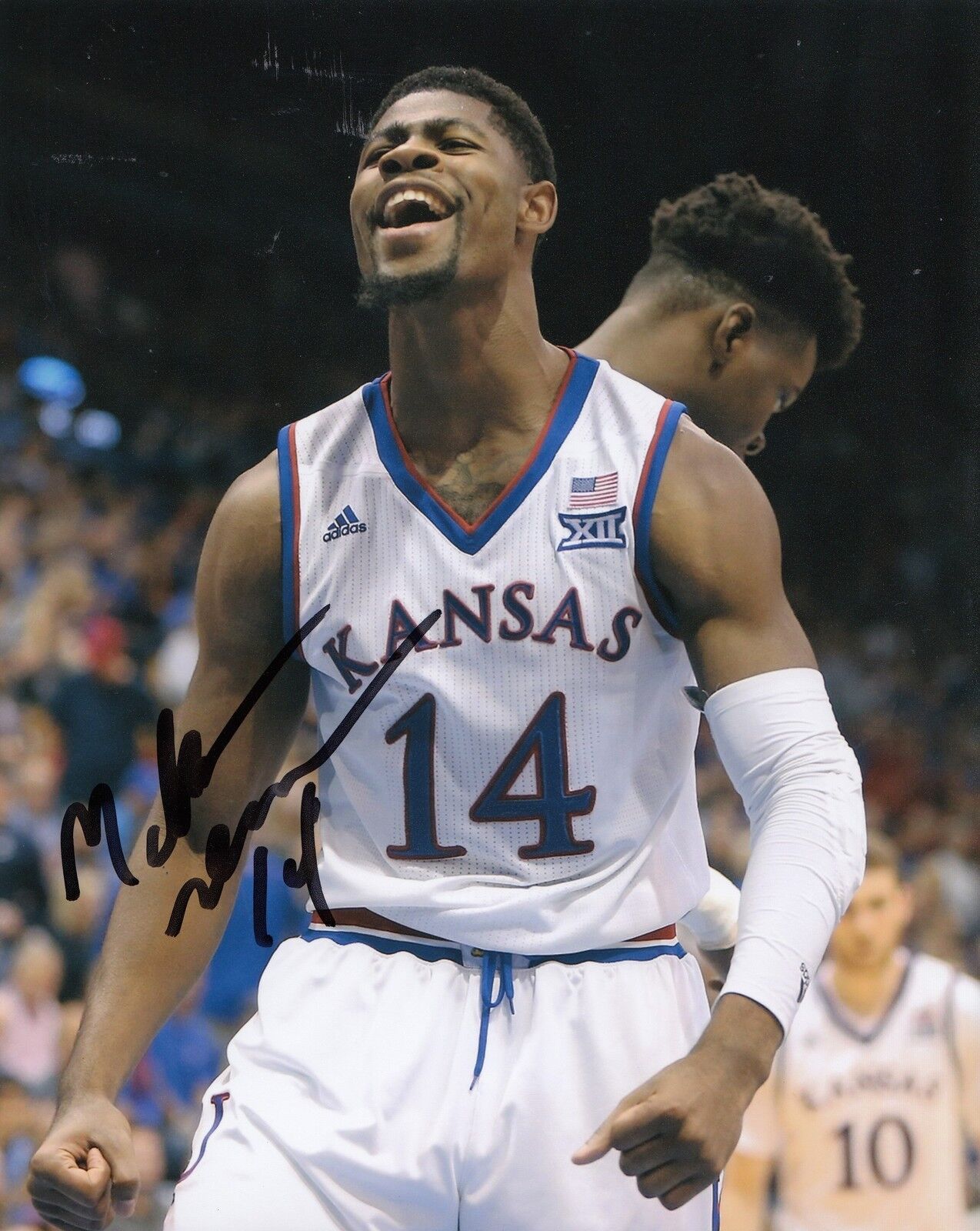 MALIK NEWMAN signed (KANSAS JAYHAWKS) Basketball NBA 8X10 Photo Poster painting W/COA #4