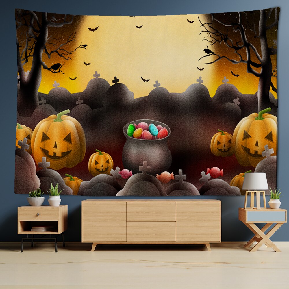 

Wall Tapestry - Halloween Pumpkin-150*130cm, 501 Original