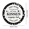 Filled With Wet Kisses Dog - Round Wooden Signs - 30*30cm