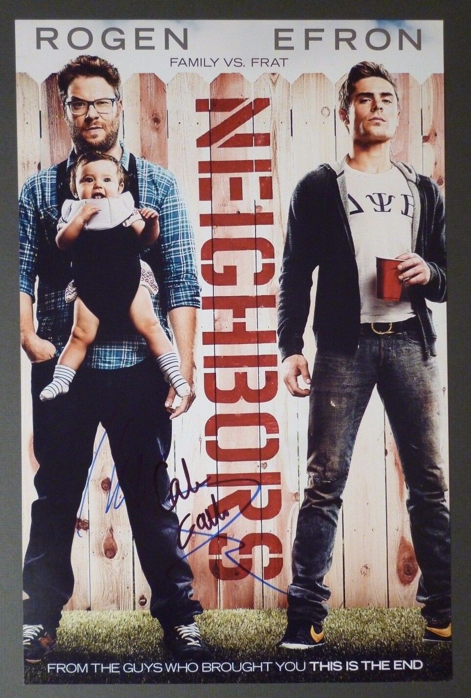 NEIGHBORS Cast (x3) Authentic Hand-Signed SETH ROGAN