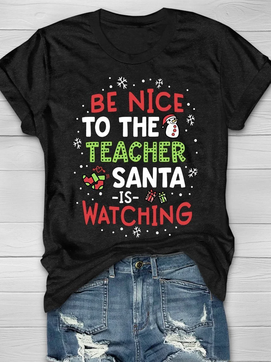 Teacher Print Short Sleeve T-shirt