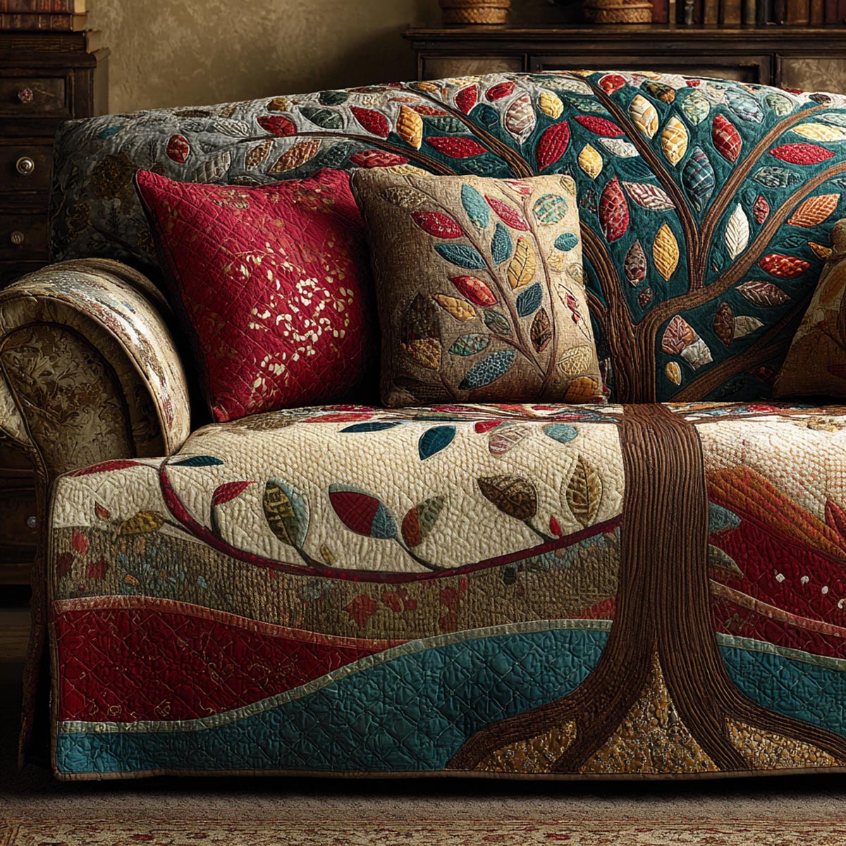 Earth Harmony Quilted Sofa Cover NCU0DV9196 everthome