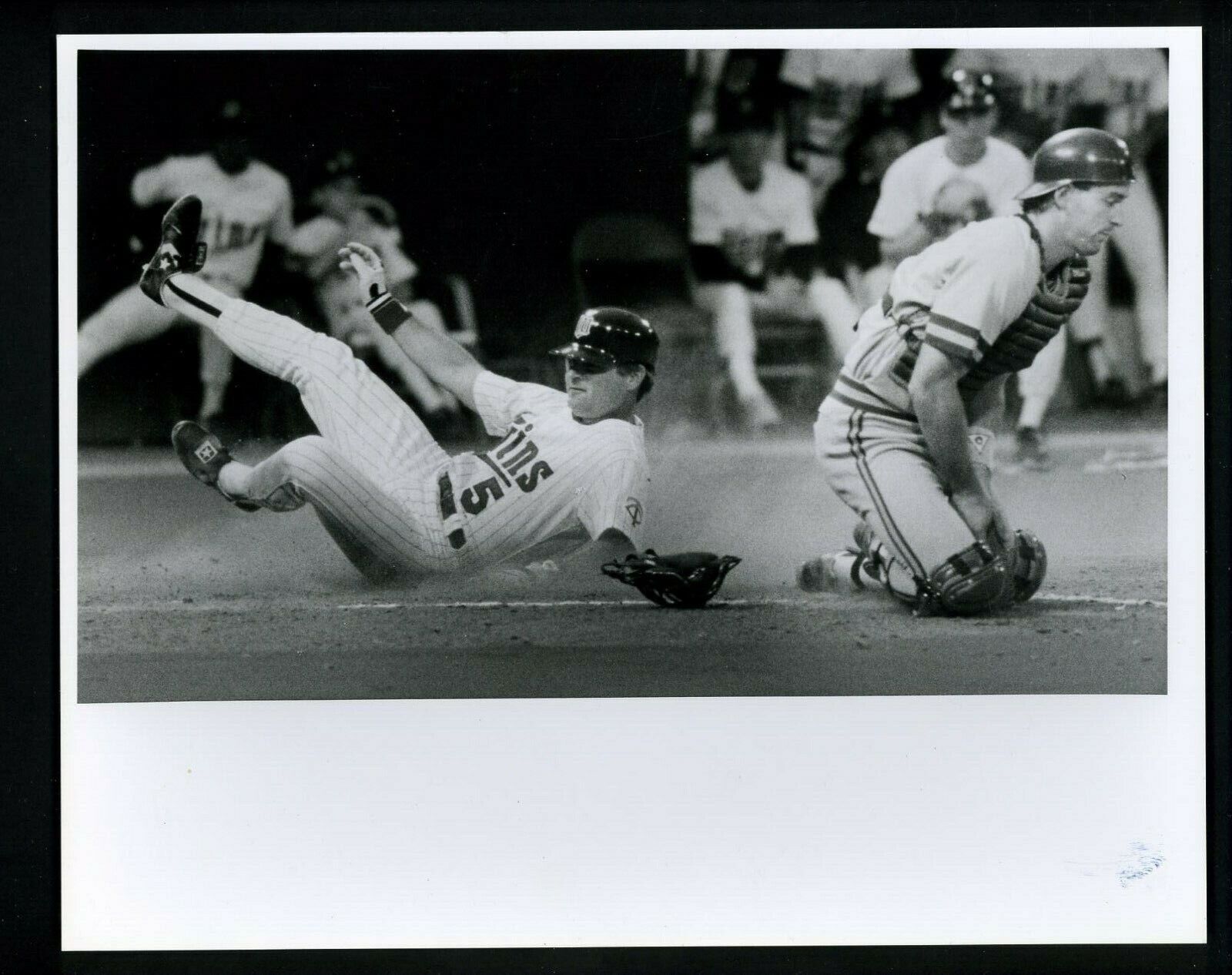 Jim Dwyer & B.J. Surhoff 1989 Press Original Photo Poster painting Minnesota Twins Brewers