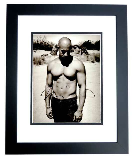 Vin Diesel Signed Shirtless The Fast and the Furious Actor 11x14 Photo Poster painting FRAMED