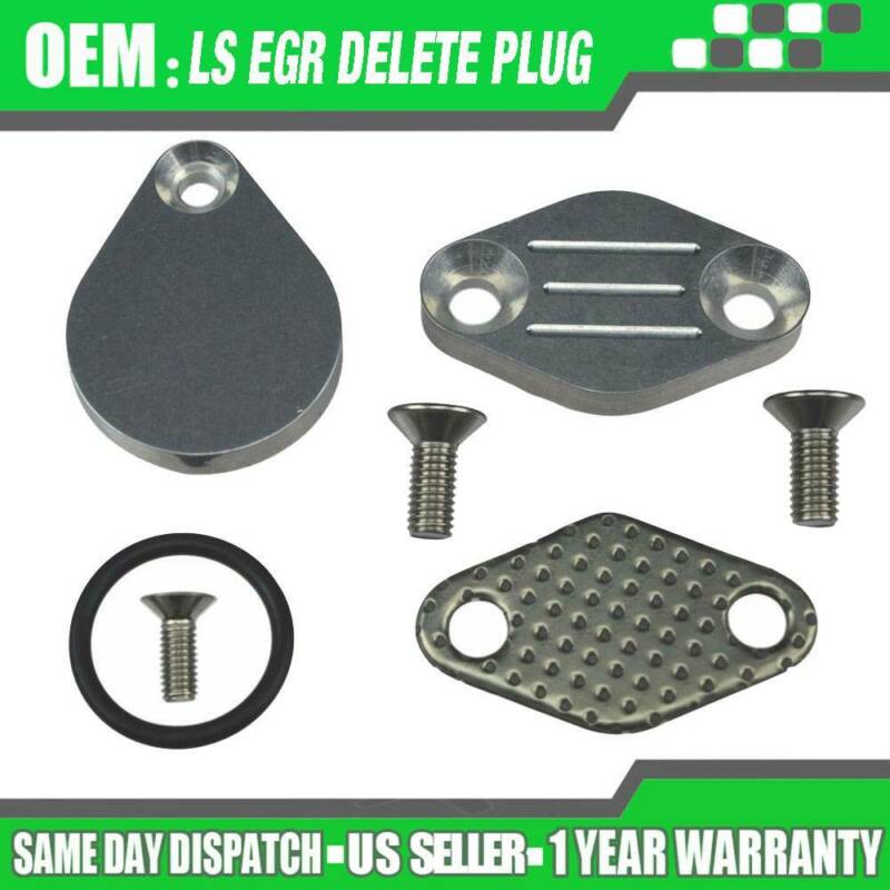 LS EGR DELETE PLUG INTAKE EXHAUST BLOCK OFF Plate LSX Silverado 4.8L 5