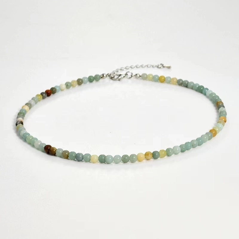 Minimalist Classic Style Round Natural Stone Necklace In Bulk4