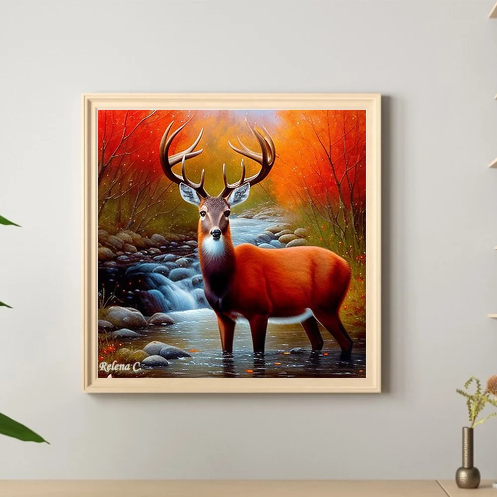 Diamond Painting - Full Round Drill - Creek Elk(Canvas|30*30cm)