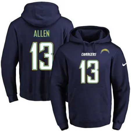 Chargers #13 Keenan Allen Navy Blue Name & Number Pullover NFL Hoodie