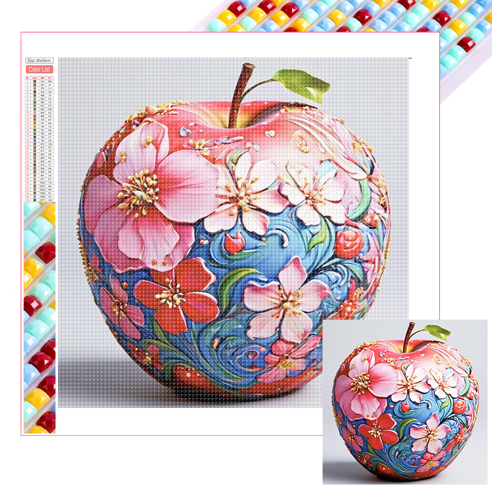 Spring Apple 30*30cm(picture) full square drill diamond painting