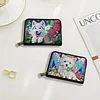 2pcs Dog Pattern Diamond Painting Fashion Card Holder Compact Coin Purse