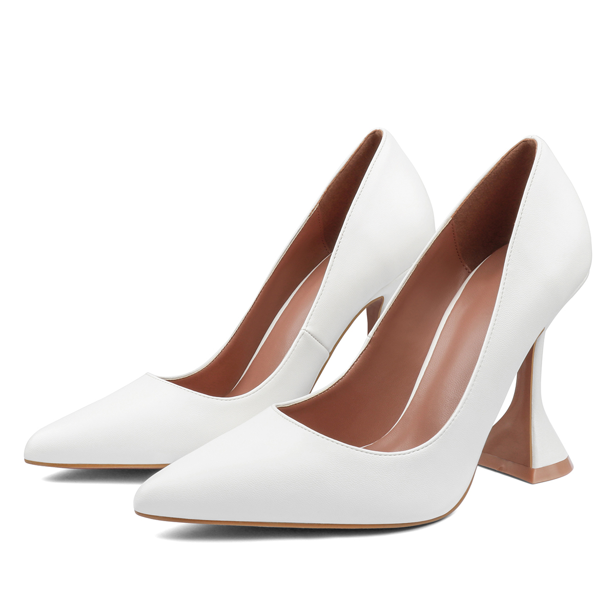 9.5cm/3.74" Women's  Triangle Heel  Pointed Toe Wedding Party Pumps
