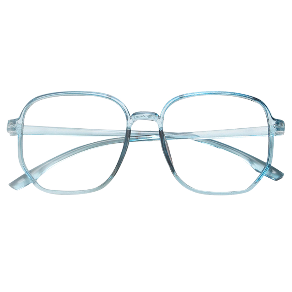 

Women Men Clear Frame Glasses Fashion Irregular Shape Optical Spectacles, Blue, 501 Original