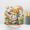 (US Local)Acrylic Special Shape Gardening Gnome Diamond Painting Desktop Ornaments Kit