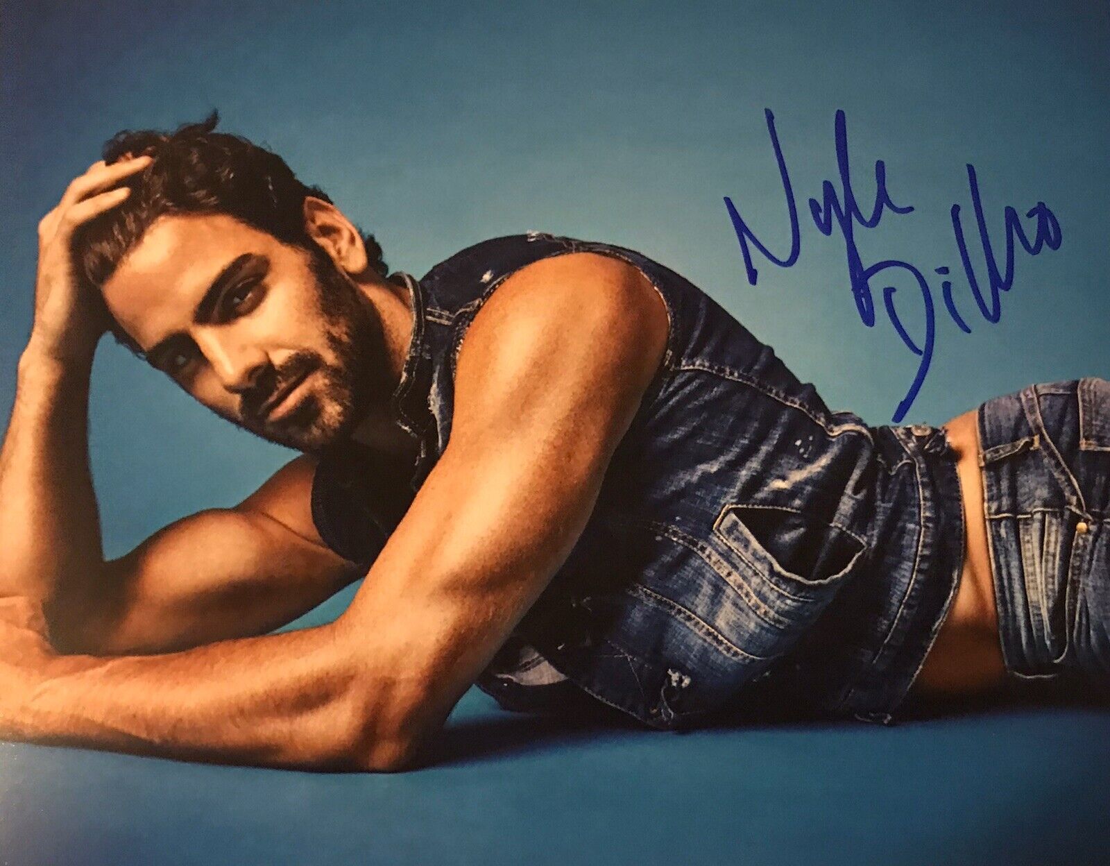 Nyle DiMarco signed Autographed 8x10 Photo Poster painting Sexy Male Model Shirtless