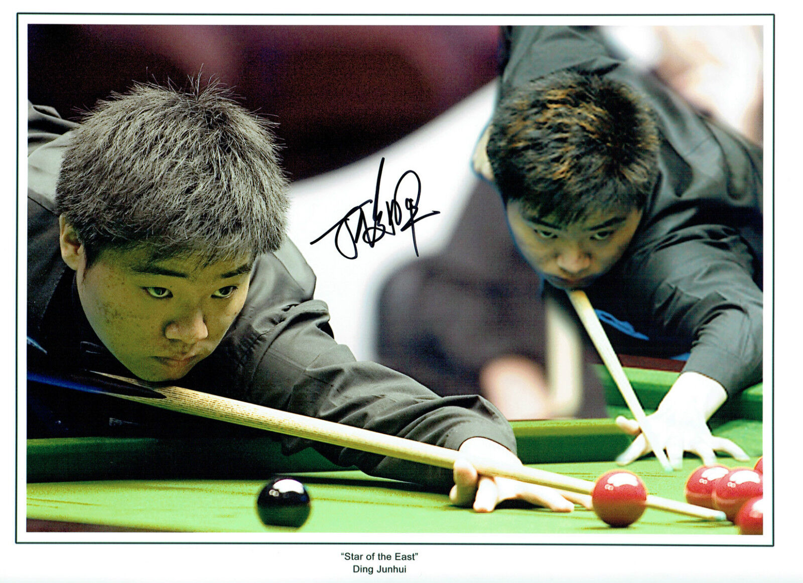 Ding Junhui 丁俊晖 Signed Autograph Large 16x12 SNOOKER Montage Photo Poster painting AFTAL COA