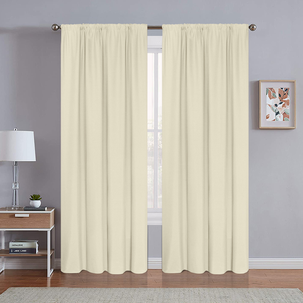 

Linen Blackout Curtain Finished Blind Drapes for Living Room (1x2.5m, 501 Original