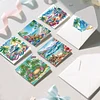 6pcs seaside diy diamond art grußkarten dankkarten und feiertagssegen