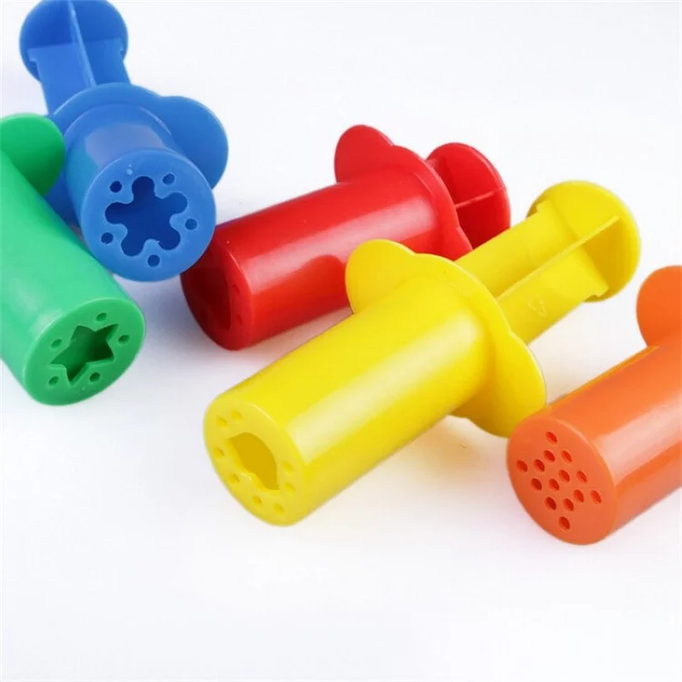 3D colored clay squeezer needle cylinder tool mold set made of plasticine by hand | 168DEAL