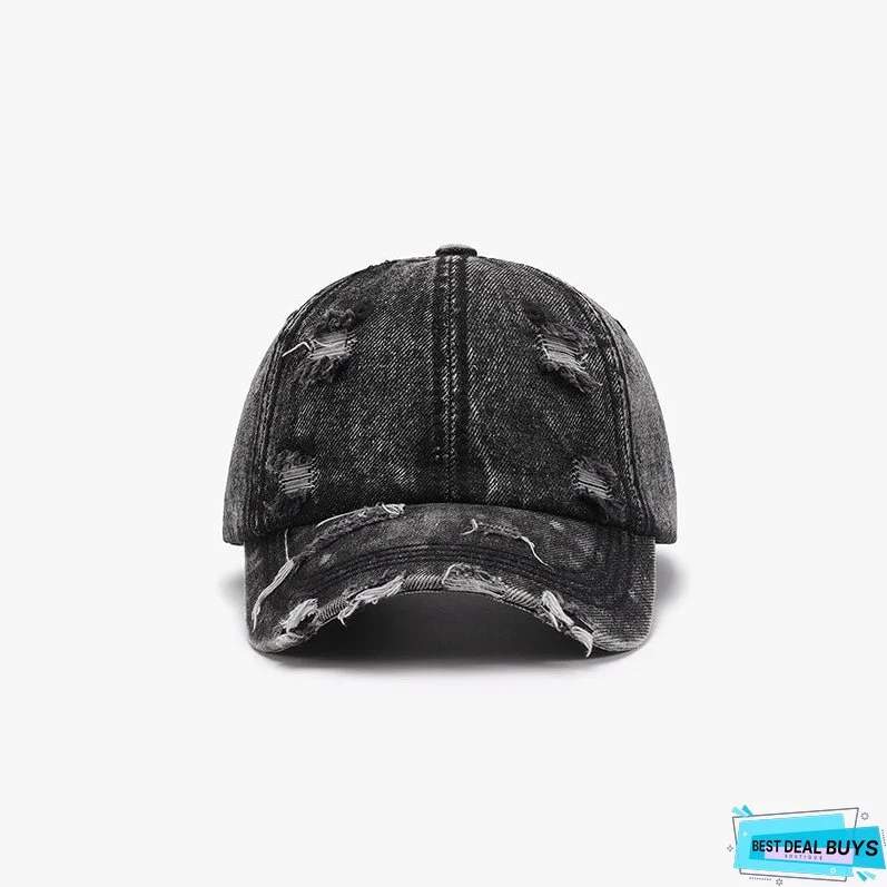 Distressed Cotton Baseball Cap