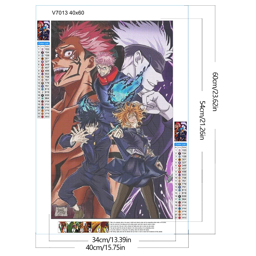 Diamond Painting - Full Round Drill - Jujutsu Kaisen(Canvas|40*60cm)