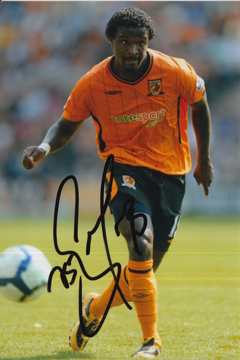 HULL CITY HAND SIGNED BERNARD MENDY 6X4 Photo Poster painting 1.