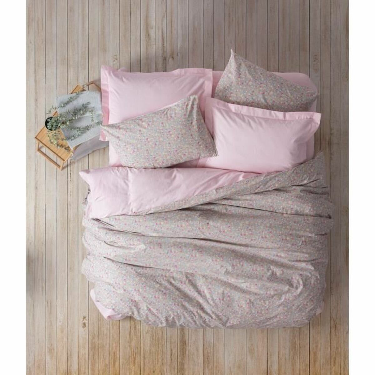 Duvet cover set Pink 220 x 240 cm