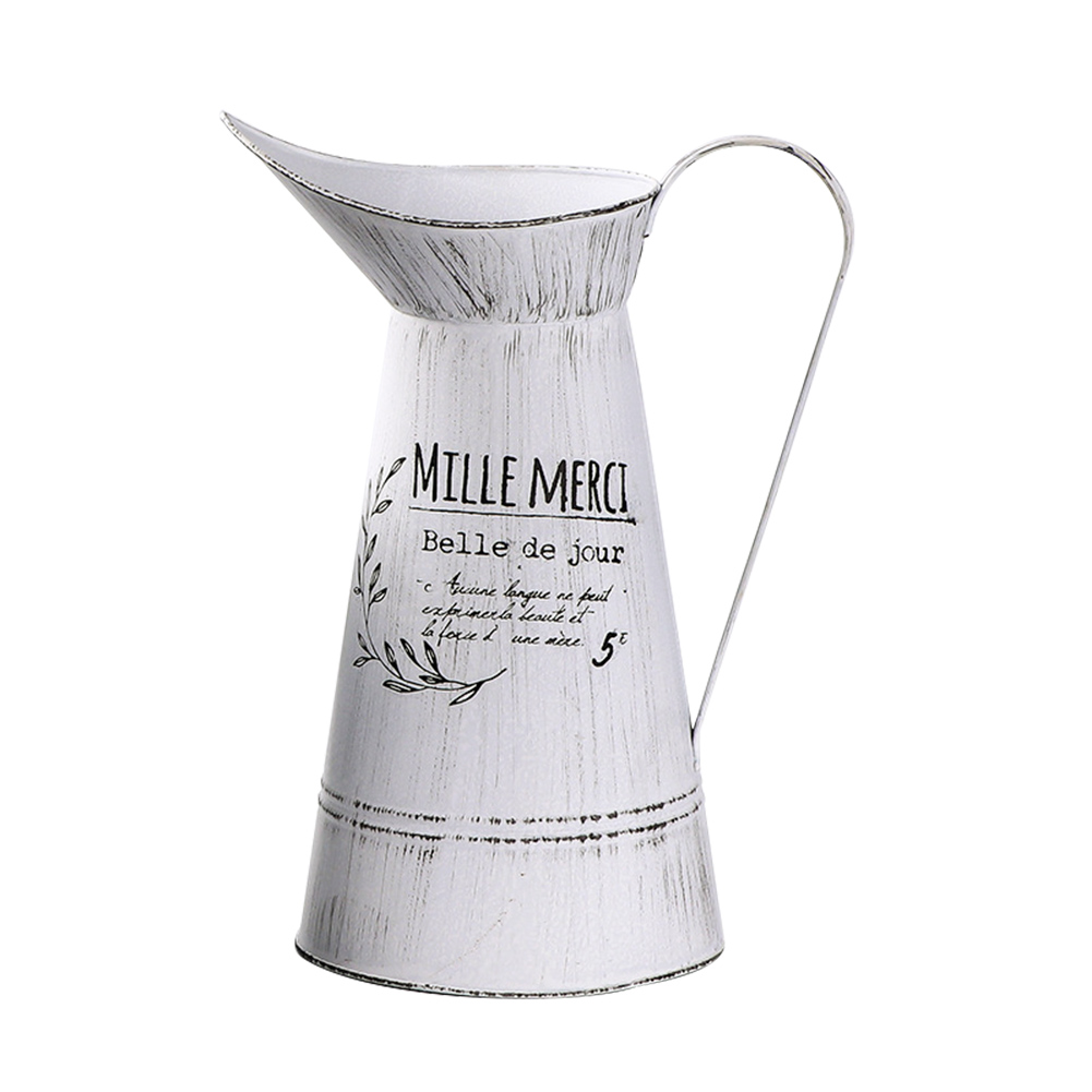 

Retro Vase Flower Arrangement Pot Metal Creative Kettle Shape Plant Basket, B s, 501 Original
