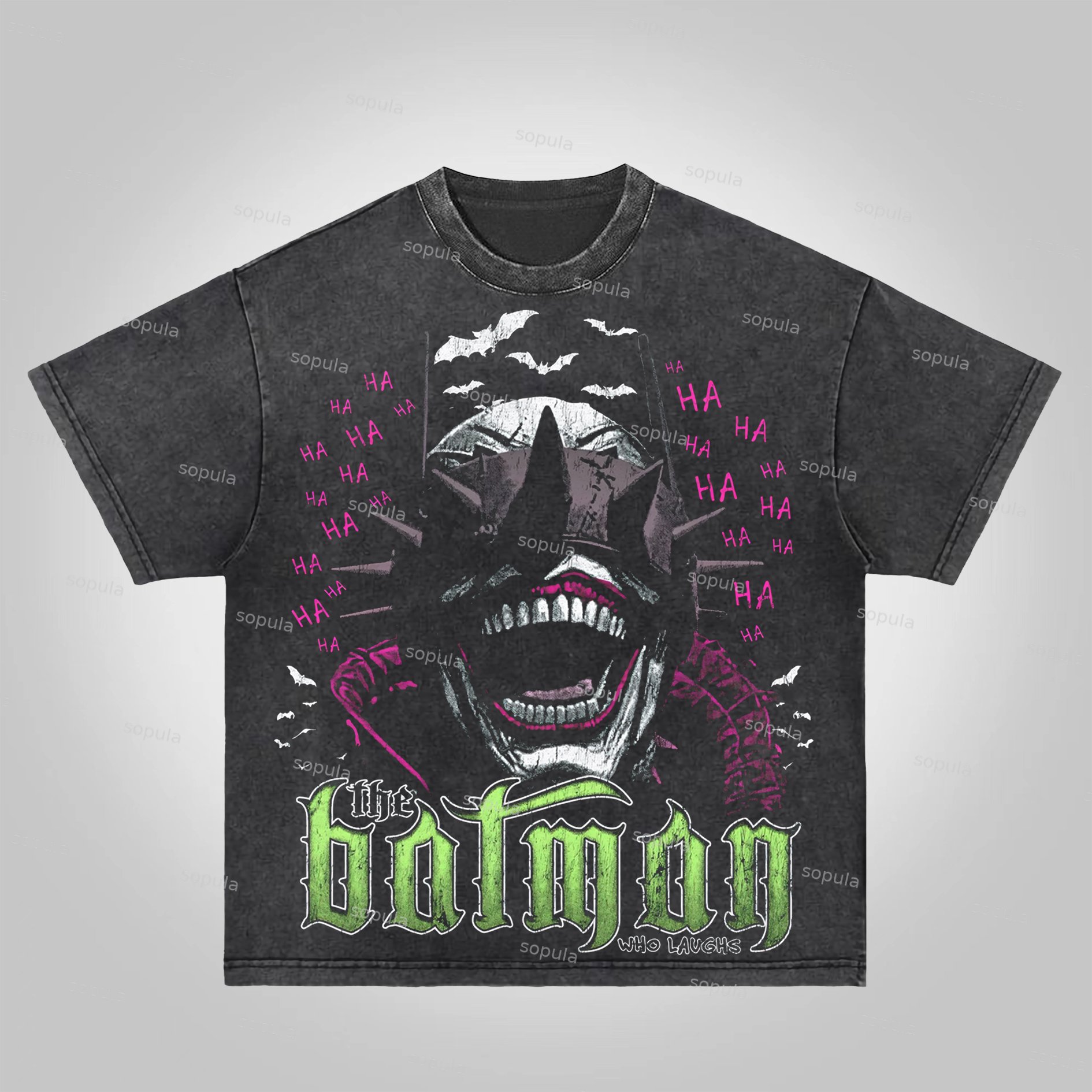 Sopula The Batman Who Laughs Acid Wash T-shirt - SOPULA