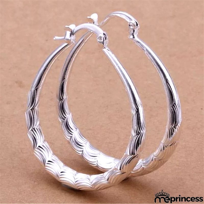 Unisex Simple Large Circle Stylish Plated Earrings