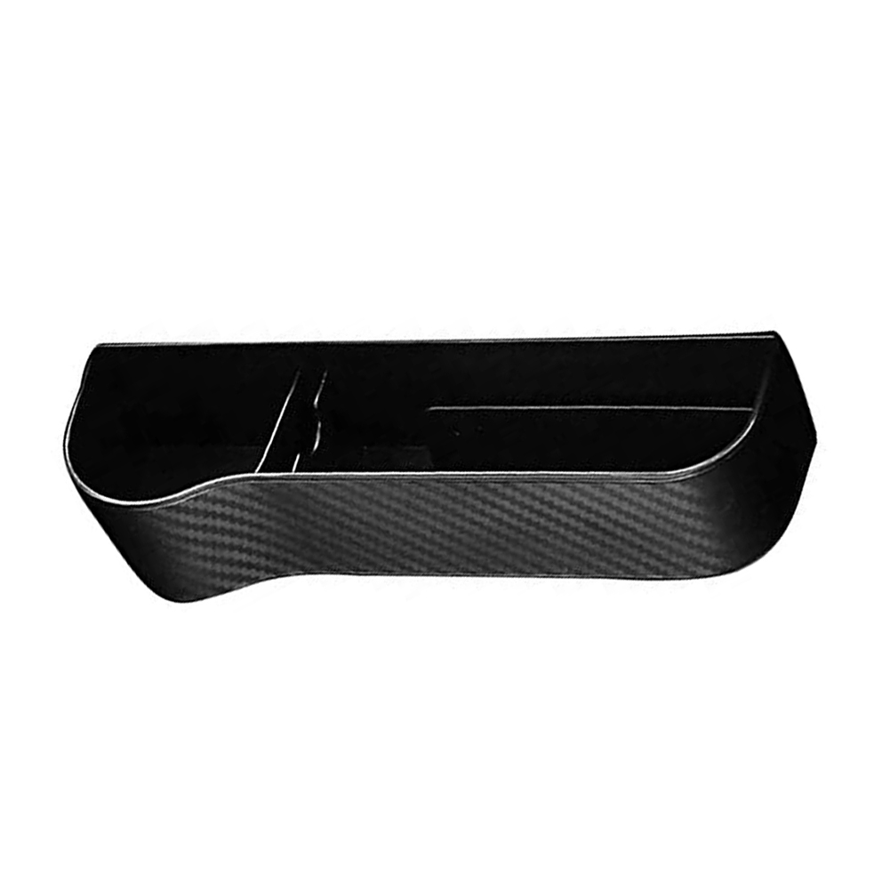 

Car Seat Gap Organizer Carbon Fiber Look Left Seat Slit Storage Box Pocket, Black, 501 Original