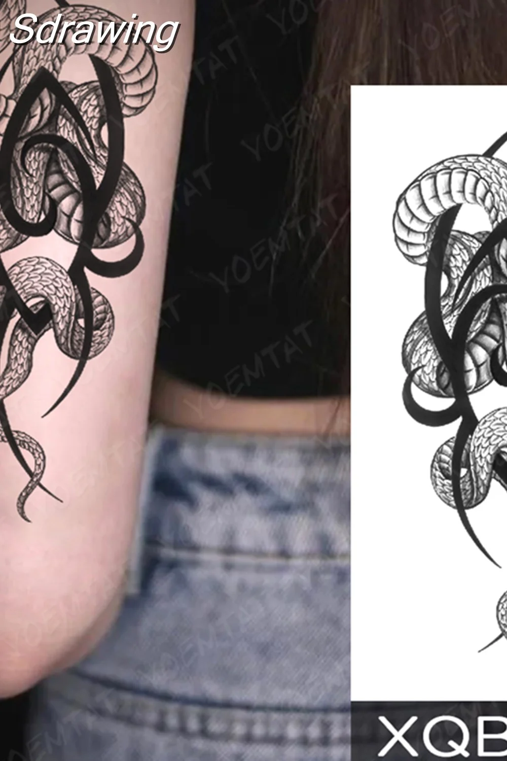 Sdrawing Temporary Tattoo Sticker Butterfly Flower Totem Flash Tatto Y2k Style Body Art Arm Leg Waist Fake Tatoo Men Women