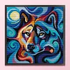 Wolf - 14CT Stamped Cross Stitch 31*31cm/12.2*12.2in(Brand)