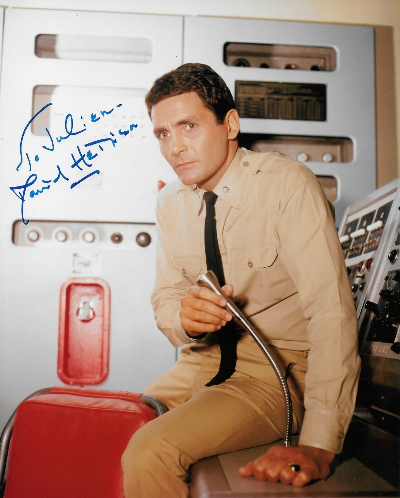 David Hedison Voyage... signed 8X10 Photo Poster painting (Signature personalized to Julien)