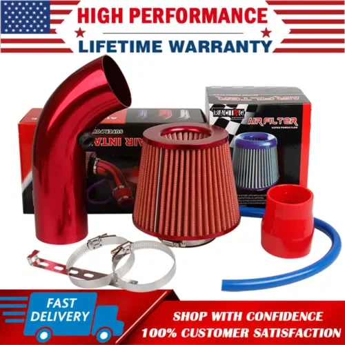 Dronehint 3inch Cold Air Intake Filter Pipe Induction Kit Power Flow Hose System Car Parts (For: Acura) Parts