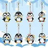 8Pcs Little Penguin Diamond Painting Keychain （Double-Sided)