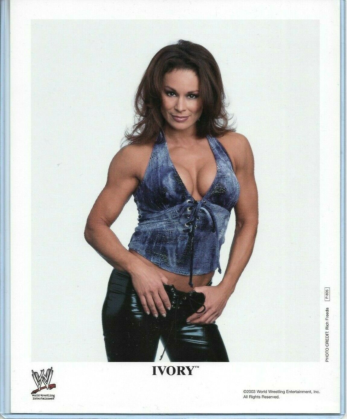 WWE IVORY P-805 OFFICIAL LICENSED AUTHENTIC ORIGINAL 8X10 PROMO Photo Poster painting RARE