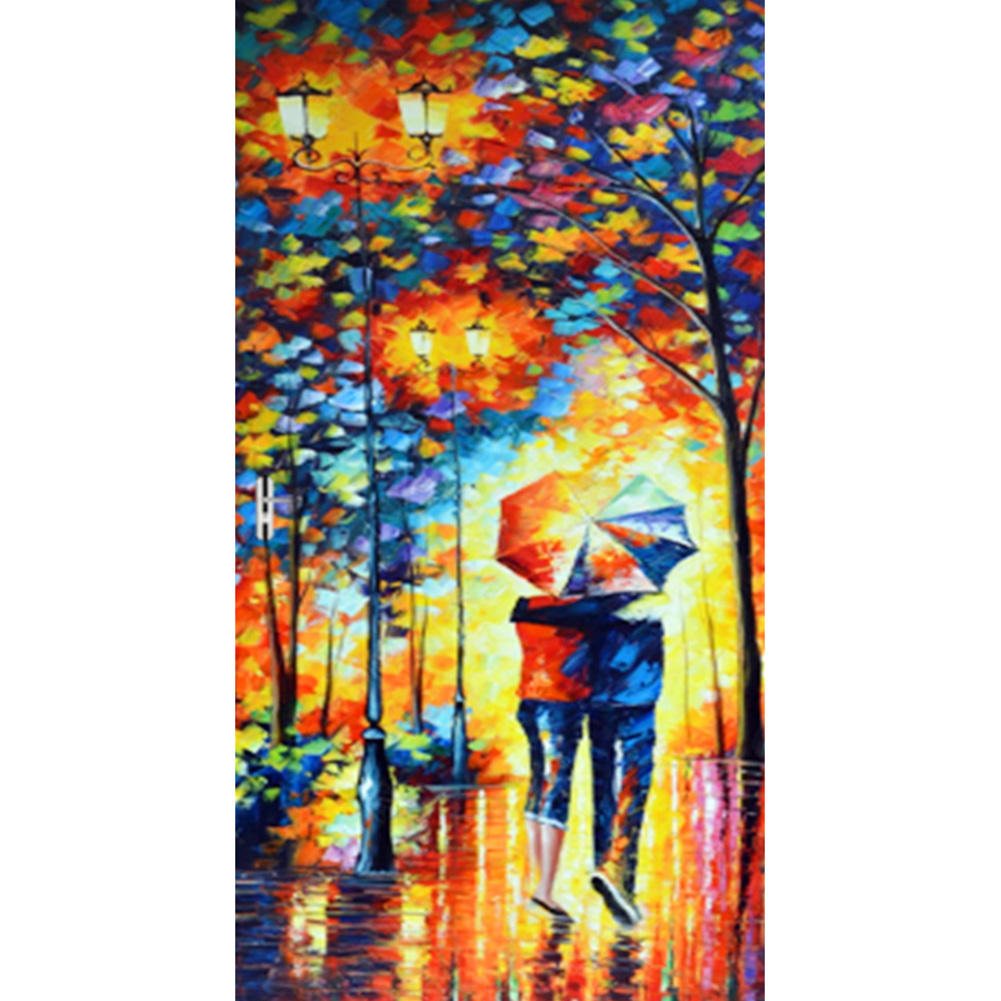 

45*85CM - Round Drill Diamond Painting - Woods, 501 Original