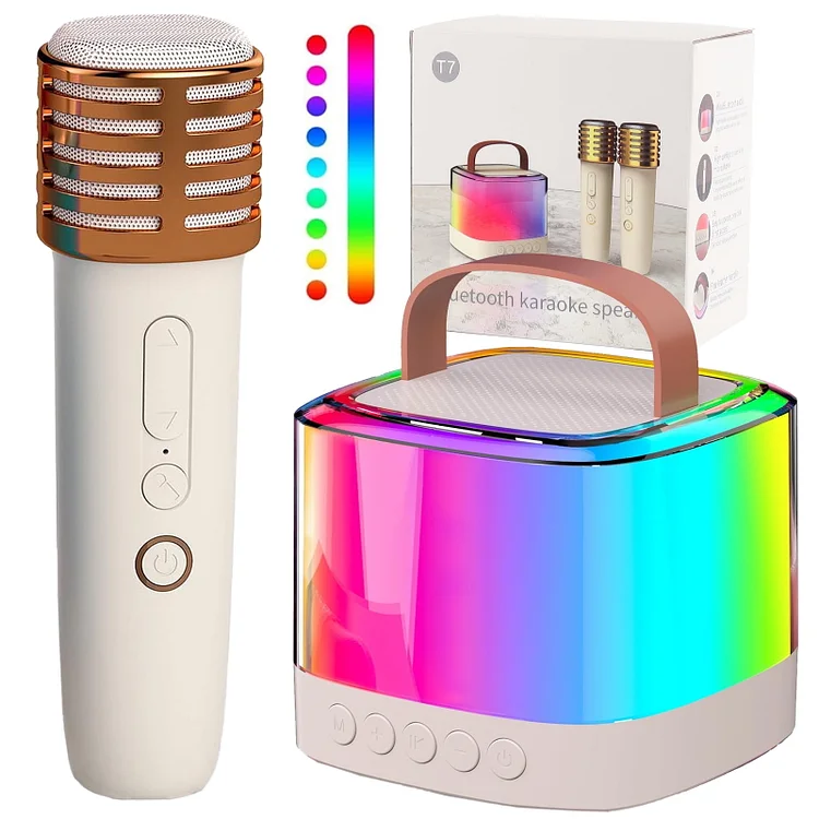 Sanmadrola Karaoke Machine for Kids Adults Portable Bluetooth Mini Karaoke Microphone Singing Speaker