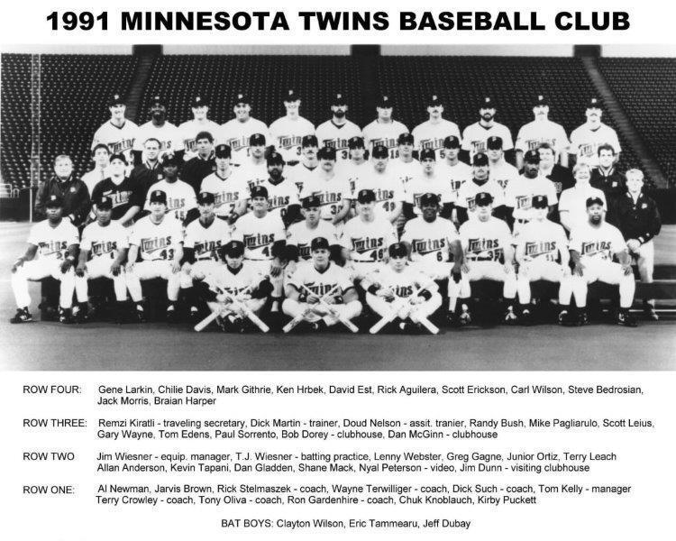 1991 MINNESOTA TWINS Team Glossy 8 x 10 Photo Poster painting Poster