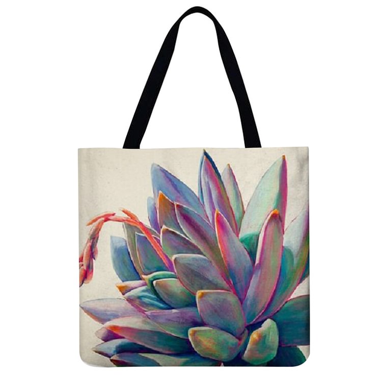 succulent Plants - Linen Tote Bag